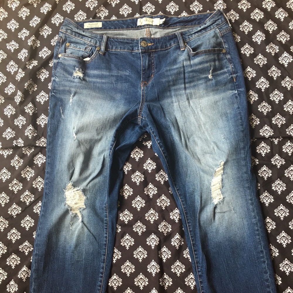 Torrid destructed boyfriend jeans 16